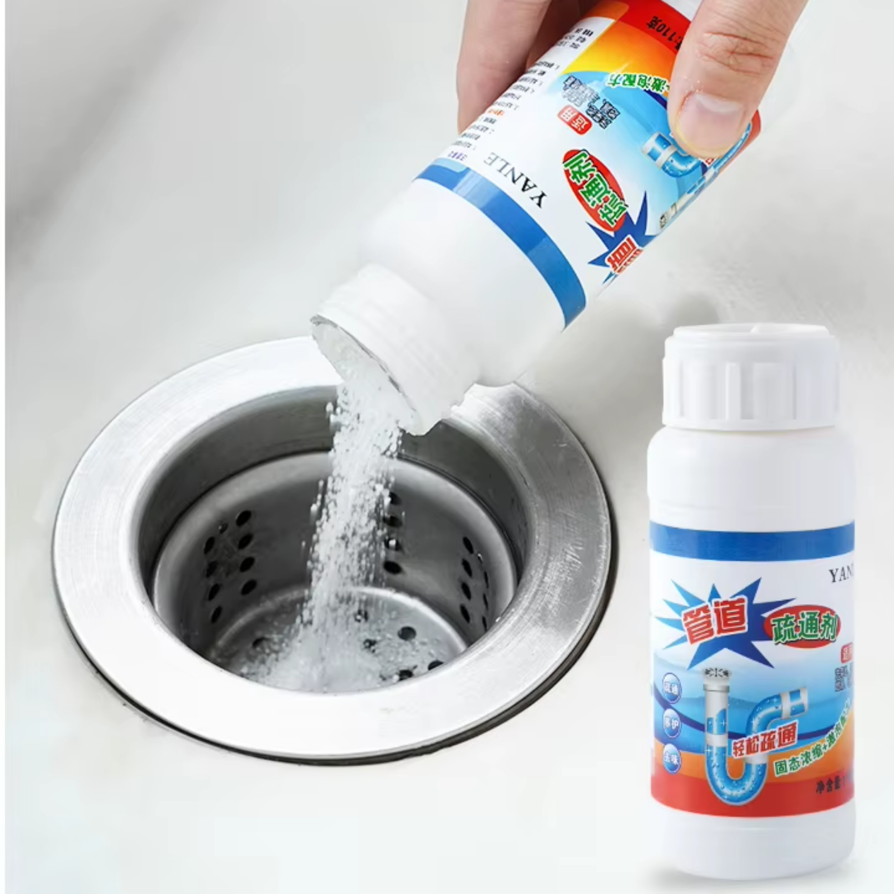 Vista 5 de 3 Polvo Destapa Cañerias Drenage 110g